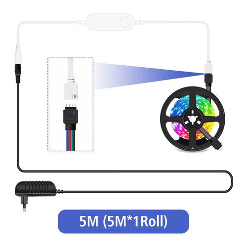 20M RGB 5050 Flexible Wifi Smart LED Strip Light - DC12V, Compatible with Alexa and Google Home Voice Control